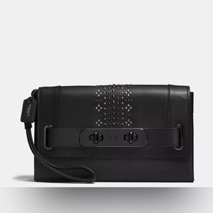 Coach Swagger Clutch . With Bandana Rivets. New no tag